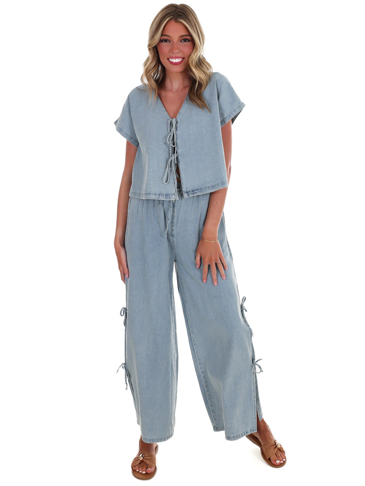 Cool Factor Denim Two Piece Set