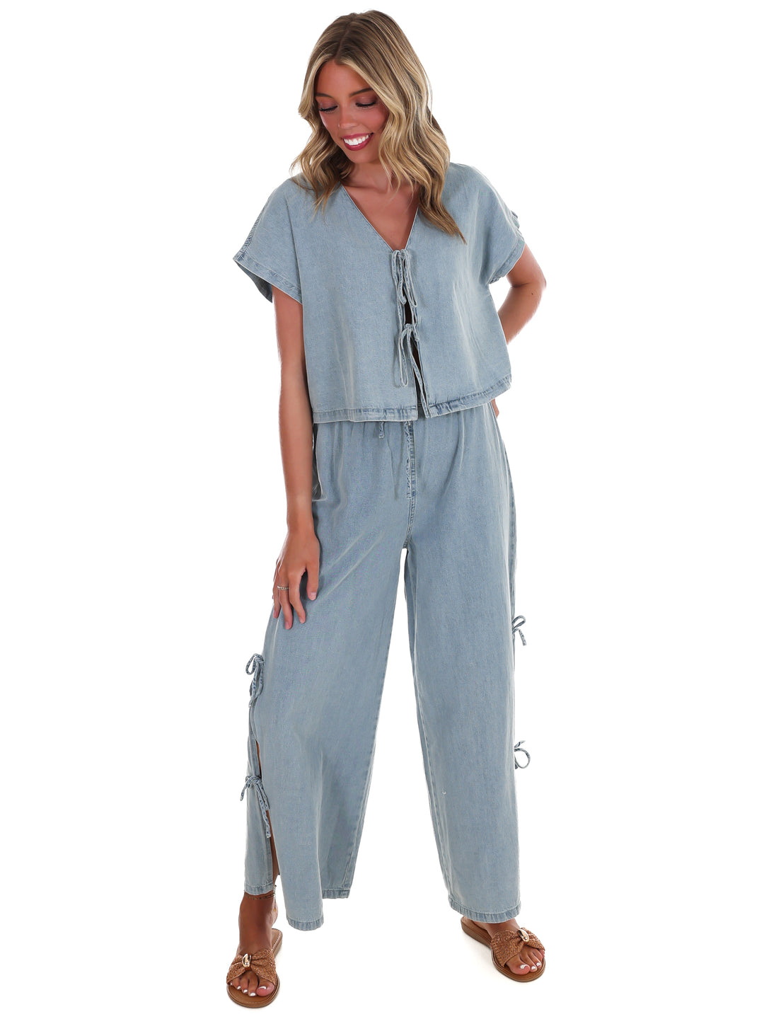 Cool Factor Denim Two Piece Set