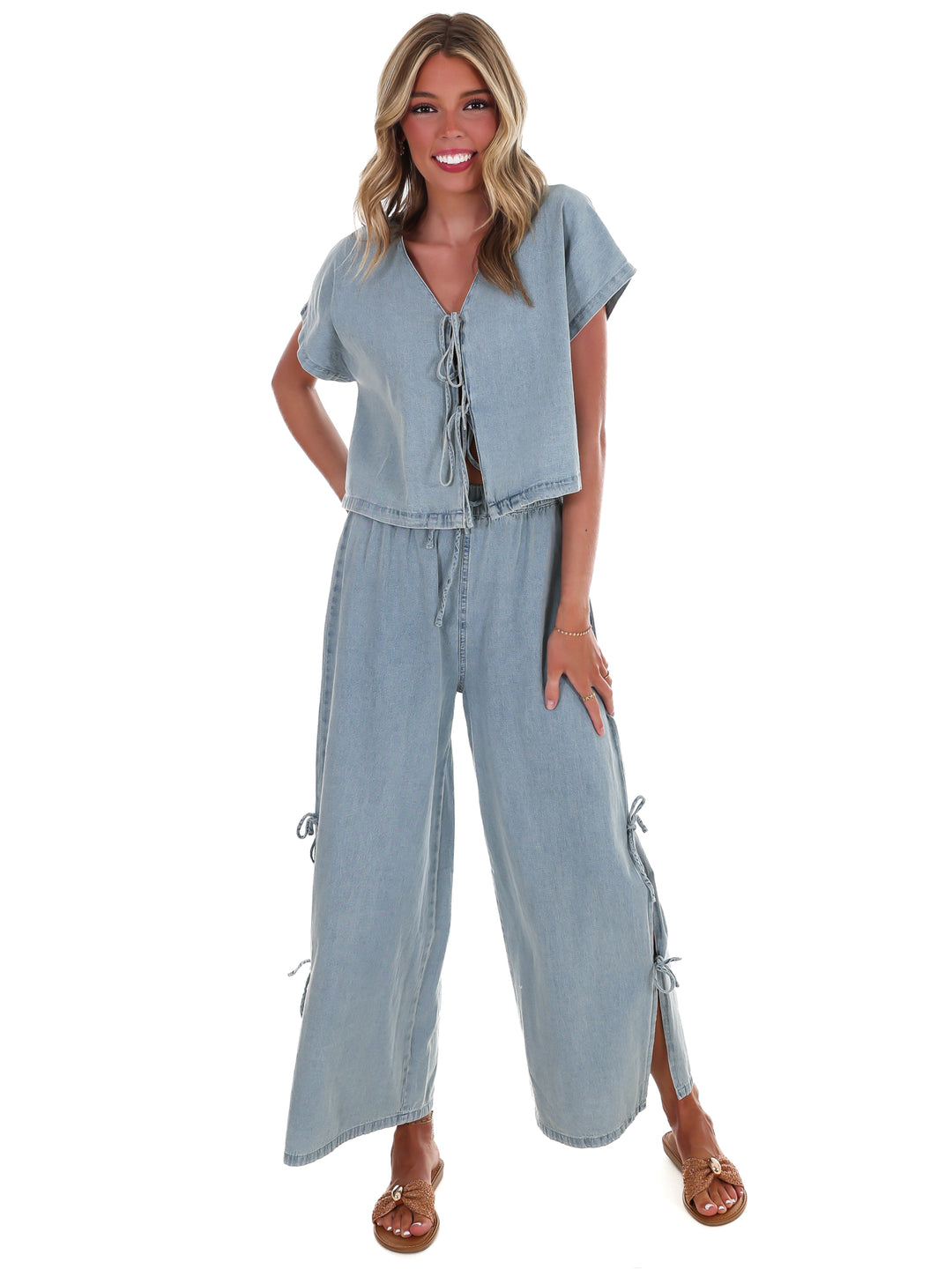 Cool Factor Denim Two Piece Set