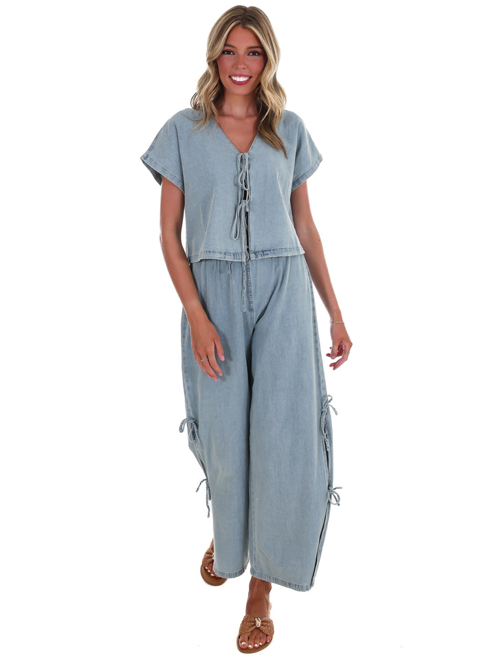 Cool Factor Denim Two Piece Set