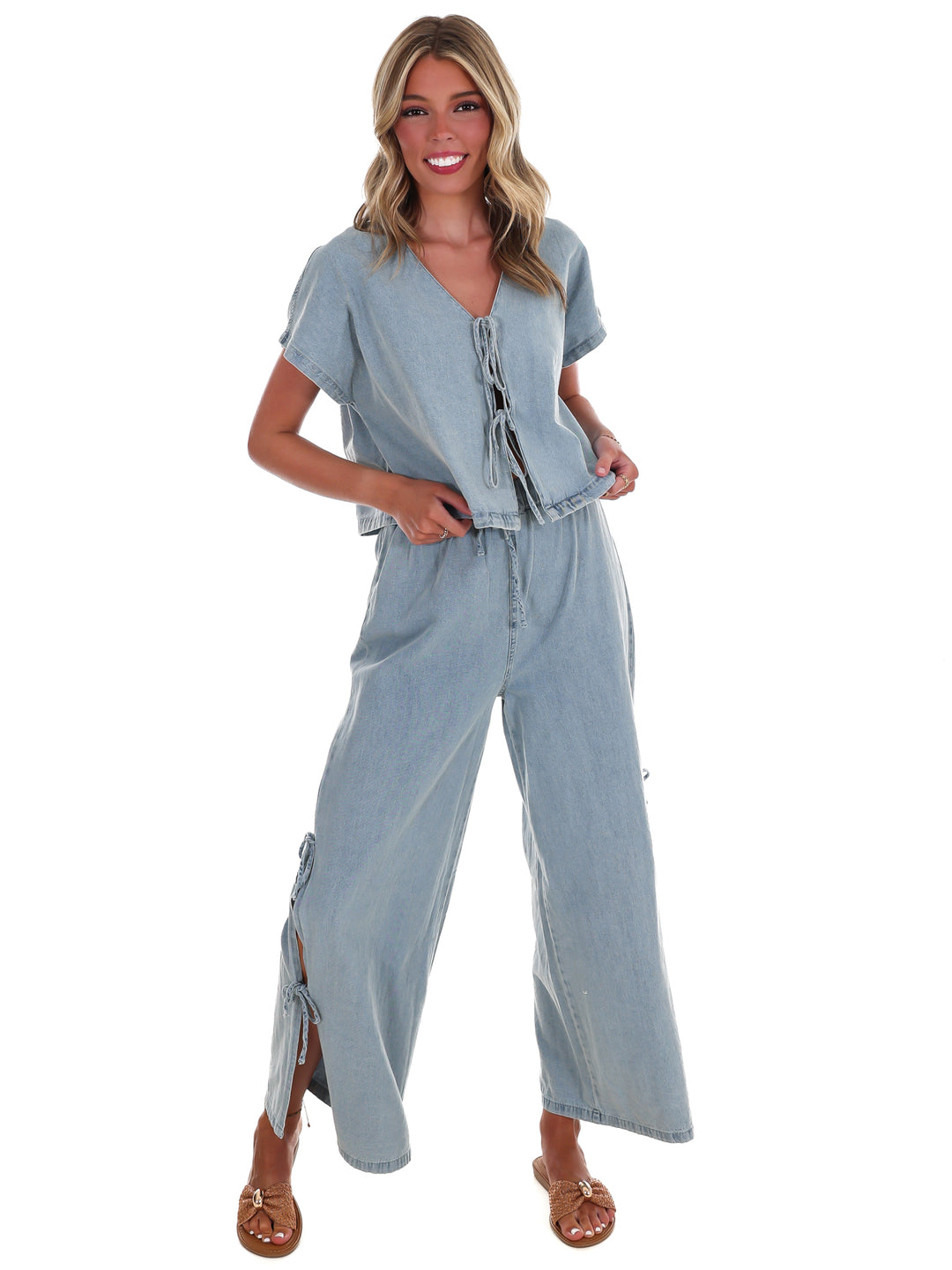 Cool Factor Denim Two Piece Set