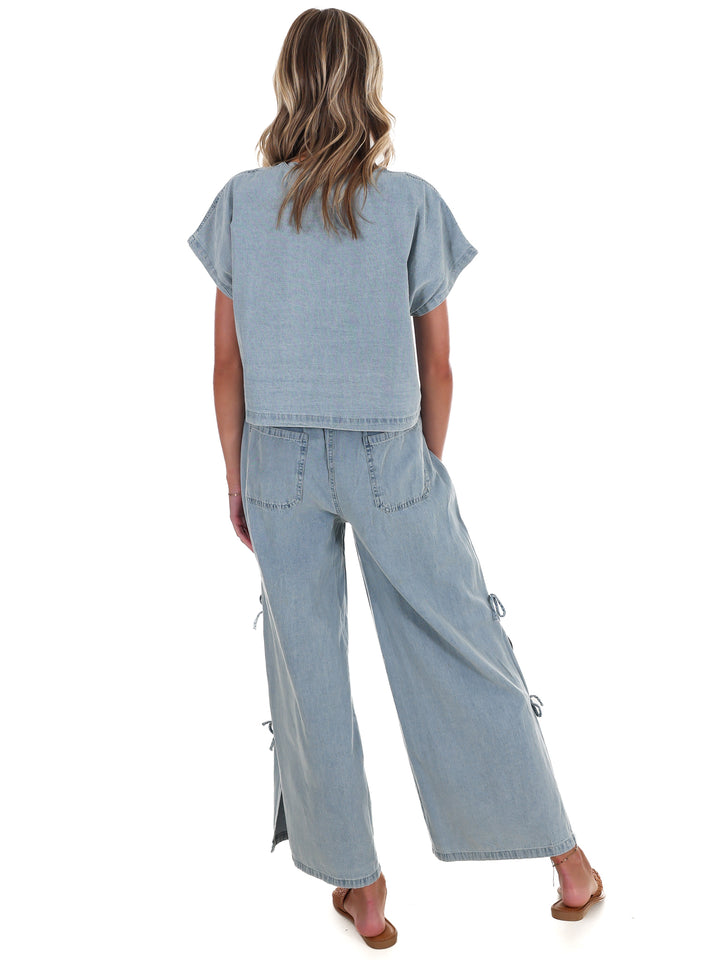 Cool Factor Denim Two Piece Set