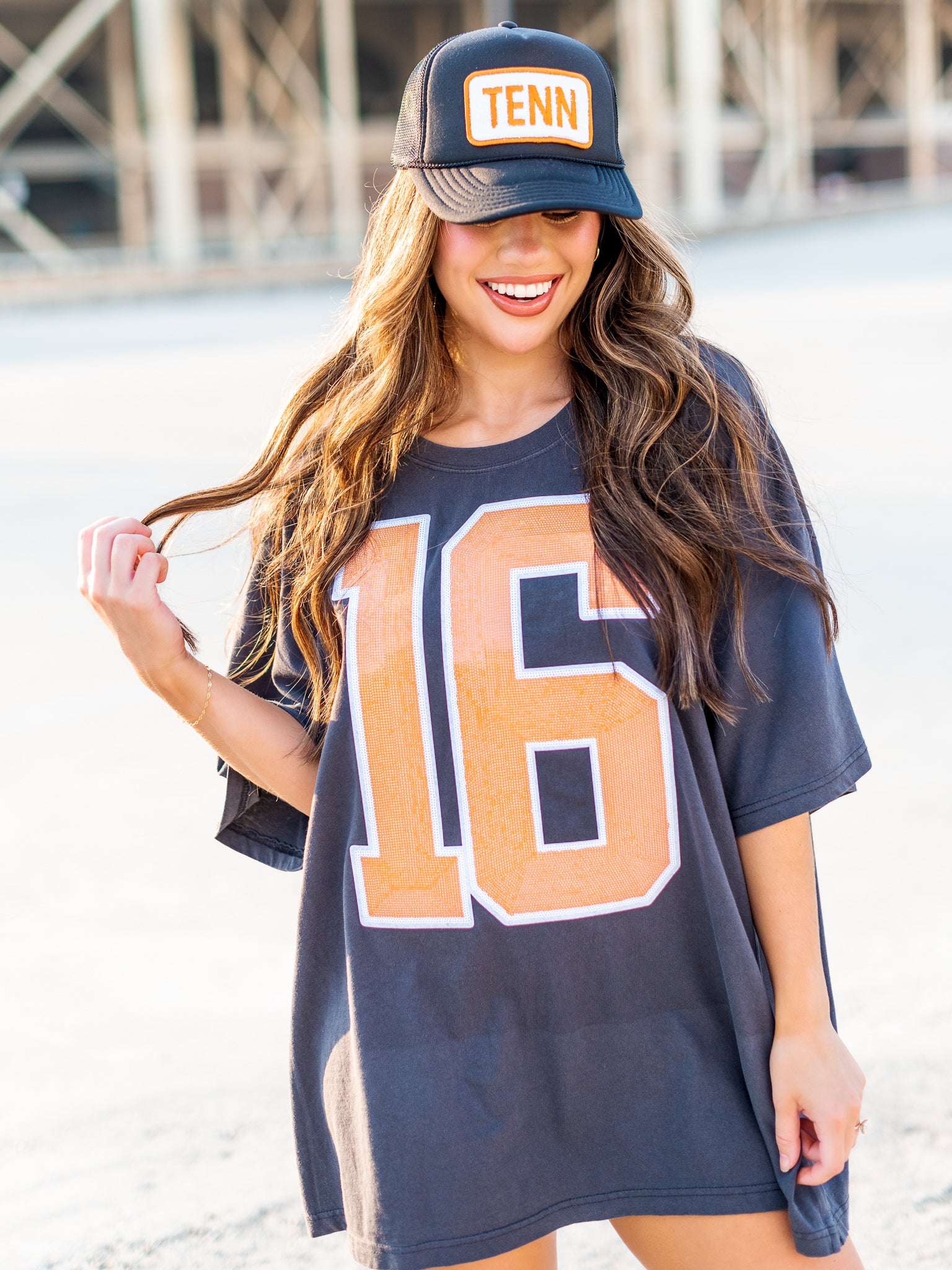 トップス Batlogue Glitter Tshirt Sequin 16 Oversized Tee – Josie's Boutique