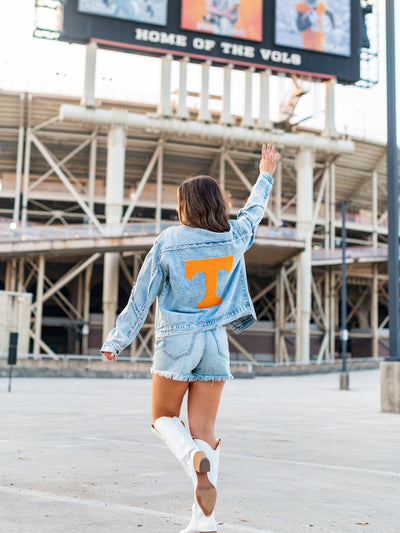 Tennessee Volunteers Tailgate Queen Light Wash Denim Jacket