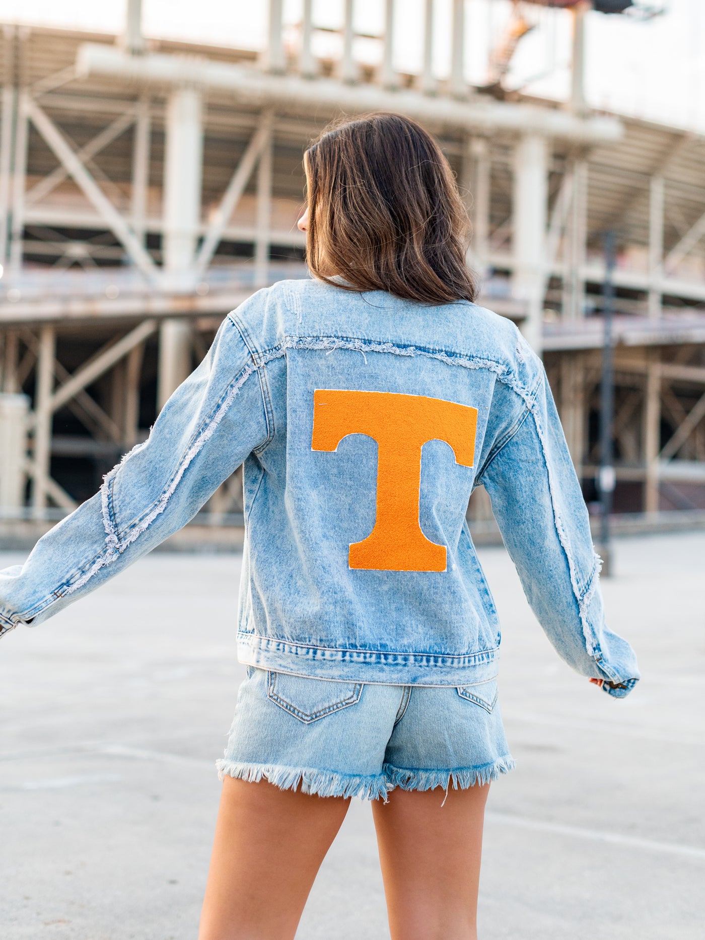 Tennessee Volunteers Tailgate Queen Light Wash Denim Jacket