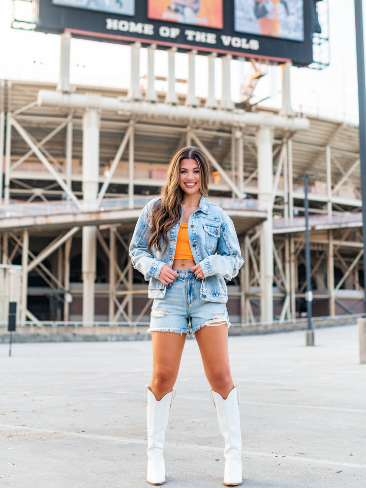 Tennessee Volunteers Tailgate Queen Light Wash Denim Jacket