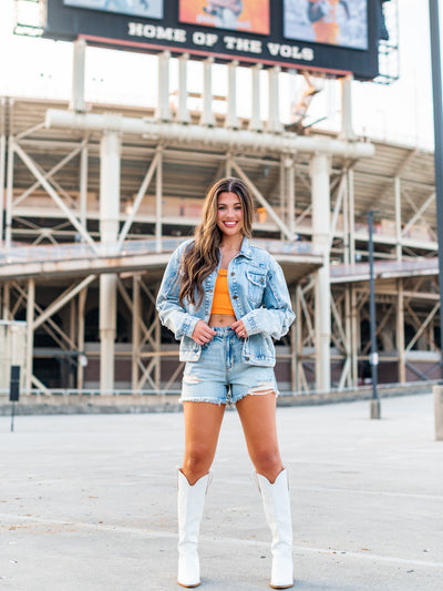 Tennessee Volunteers Tailgate Queen Light Wash Denim Jacket