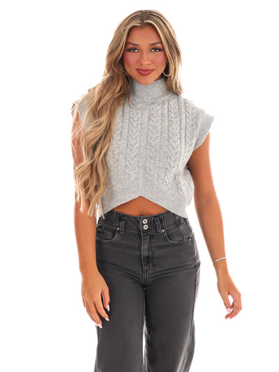 Textured Perfection Mock Neck Sweater