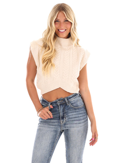 Textured Perfection Mock Neck Sweater