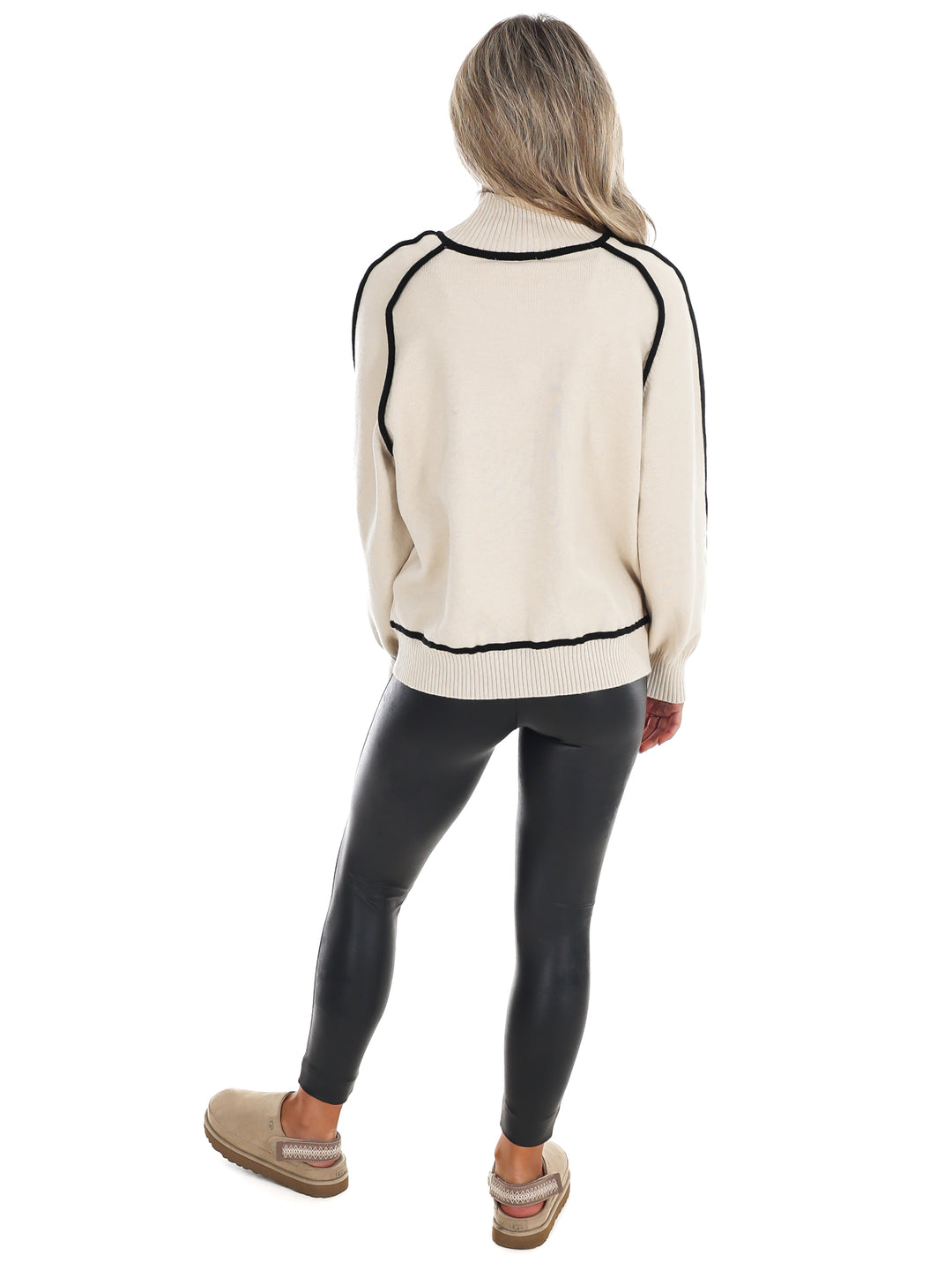 Contrast Edge Sweater