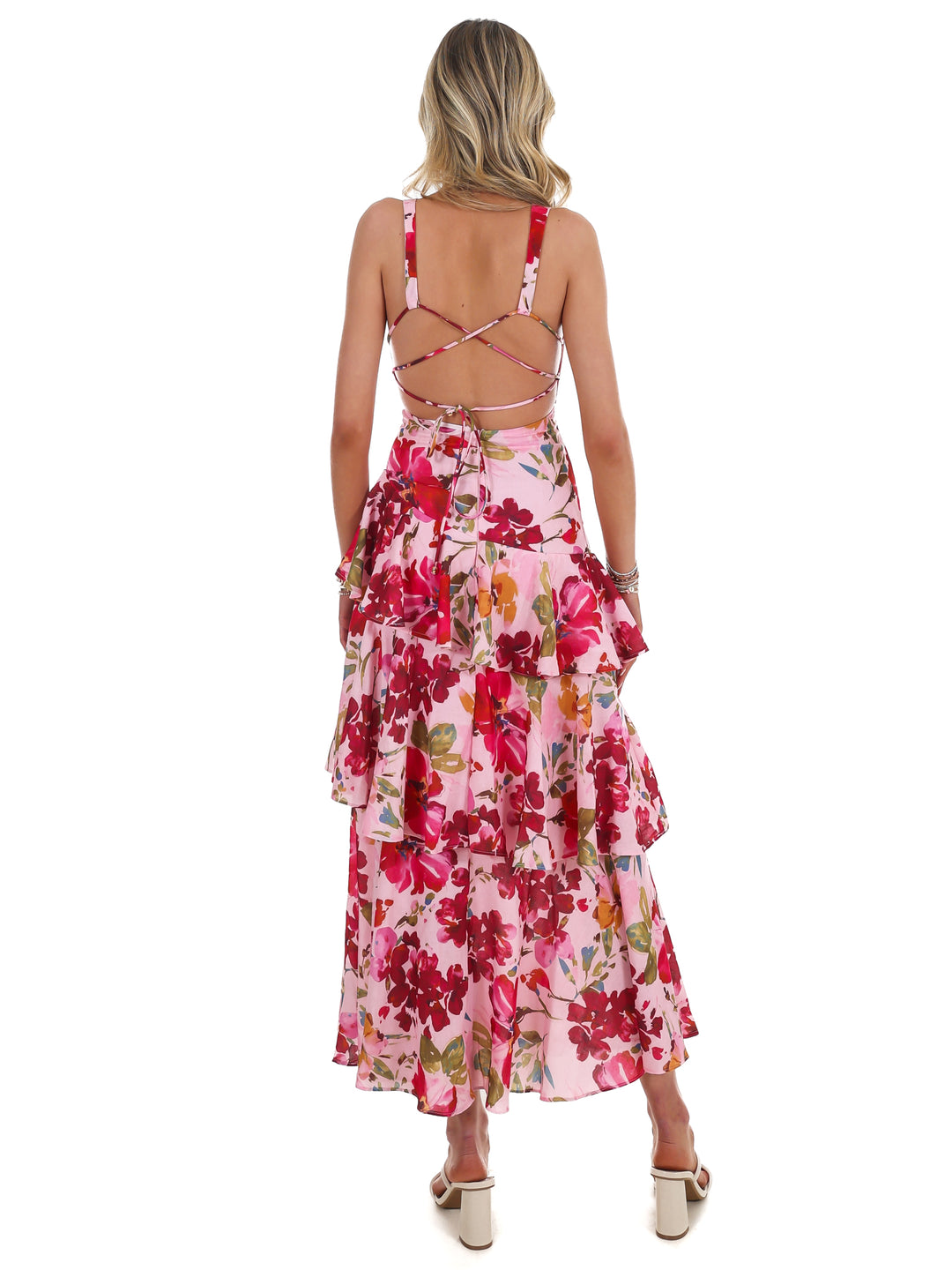 Close to Heart Floral Tiered Maxi Dress