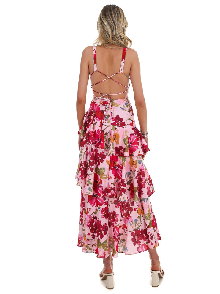 Close to Heart Floral Tiered Maxi Dress