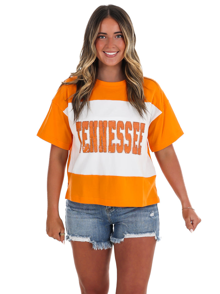 The Tennessee Colorblock Sequin Tee