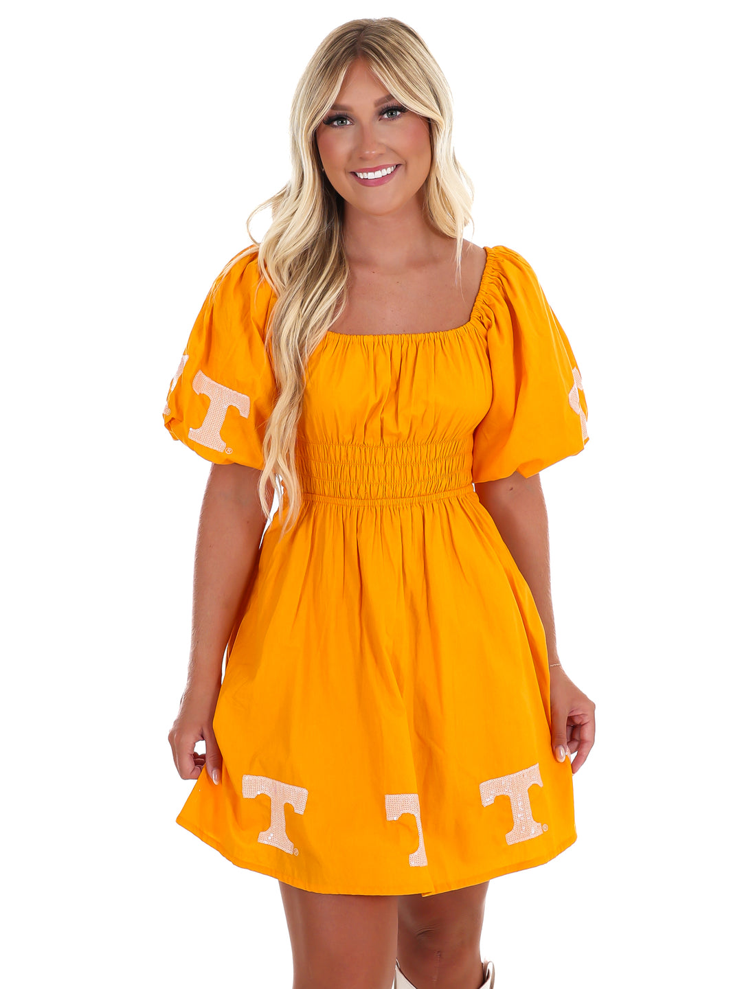 The University of Tennessee Puff Sleeve Dress – Josie's Boutique