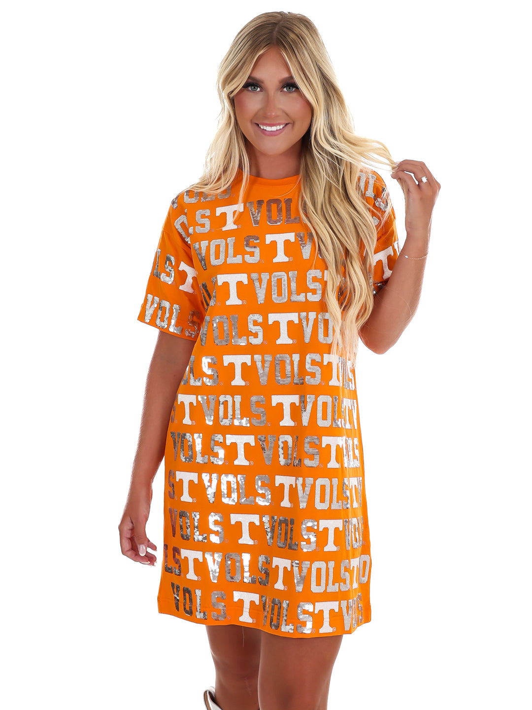 The Tennessee Sequin Repeat T-Shirt Dress – Josie's Boutique