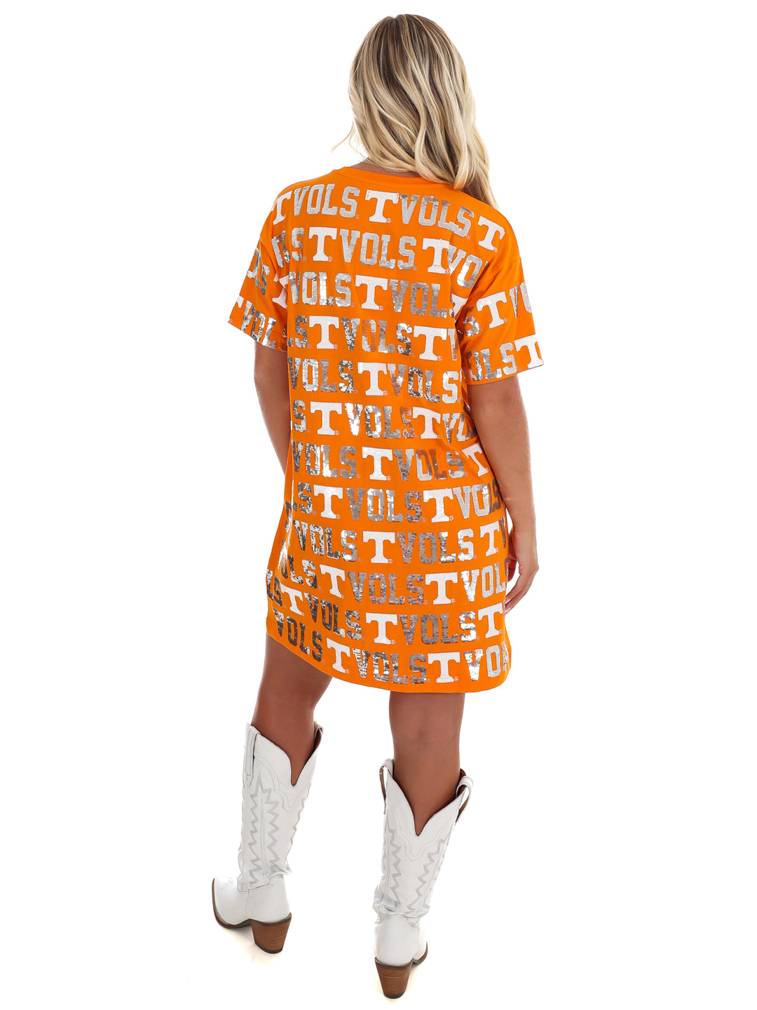 The Tennessee Sequin Repeat T-Shirt Dress