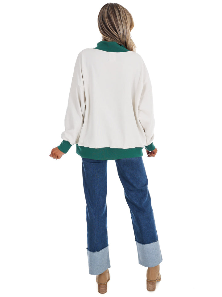 Merry Moments Oversized Mock Neck Top