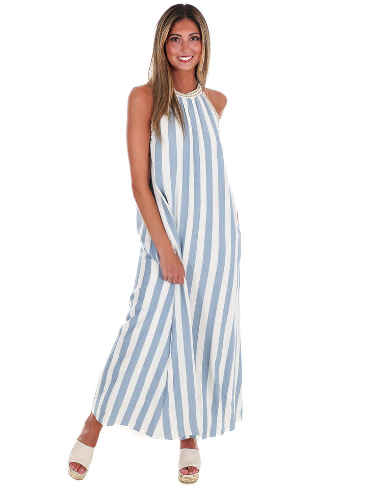 By the Bay Halter Neck Maxi Dress