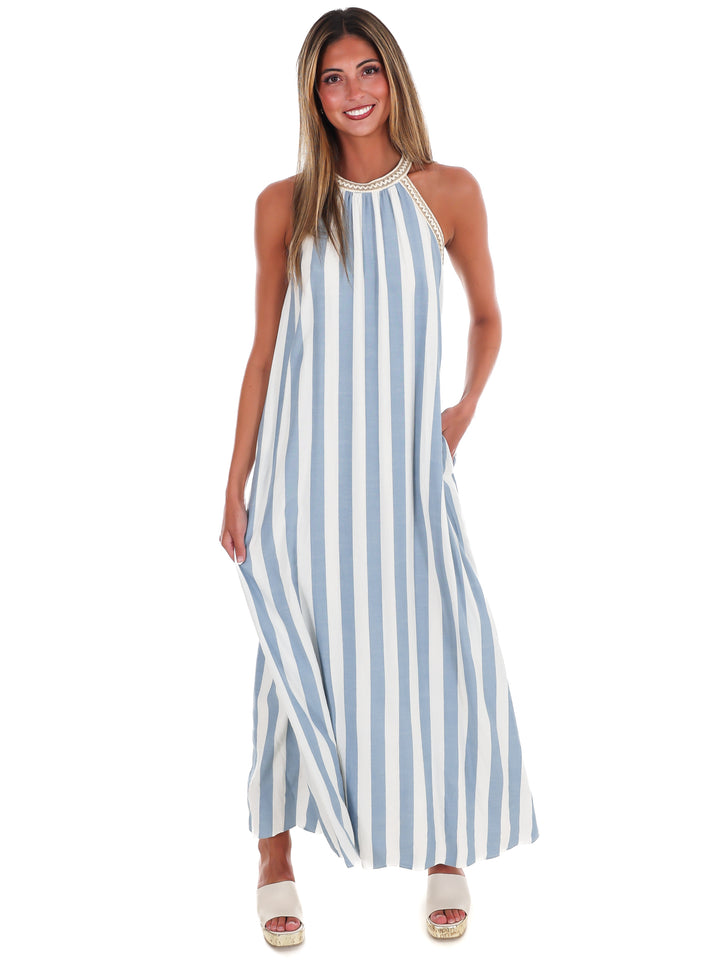 By the Bay Halter Neck Maxi Dress