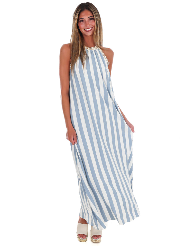 By the Bay Halter Neck Maxi Dress