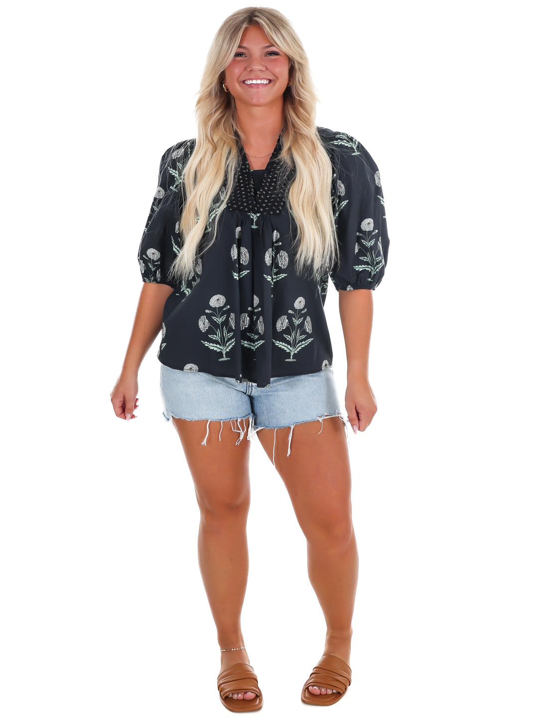 Garden Whimsy Print Top