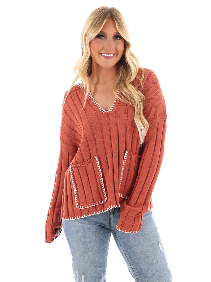 Ribbed Bliss Knit Sweater