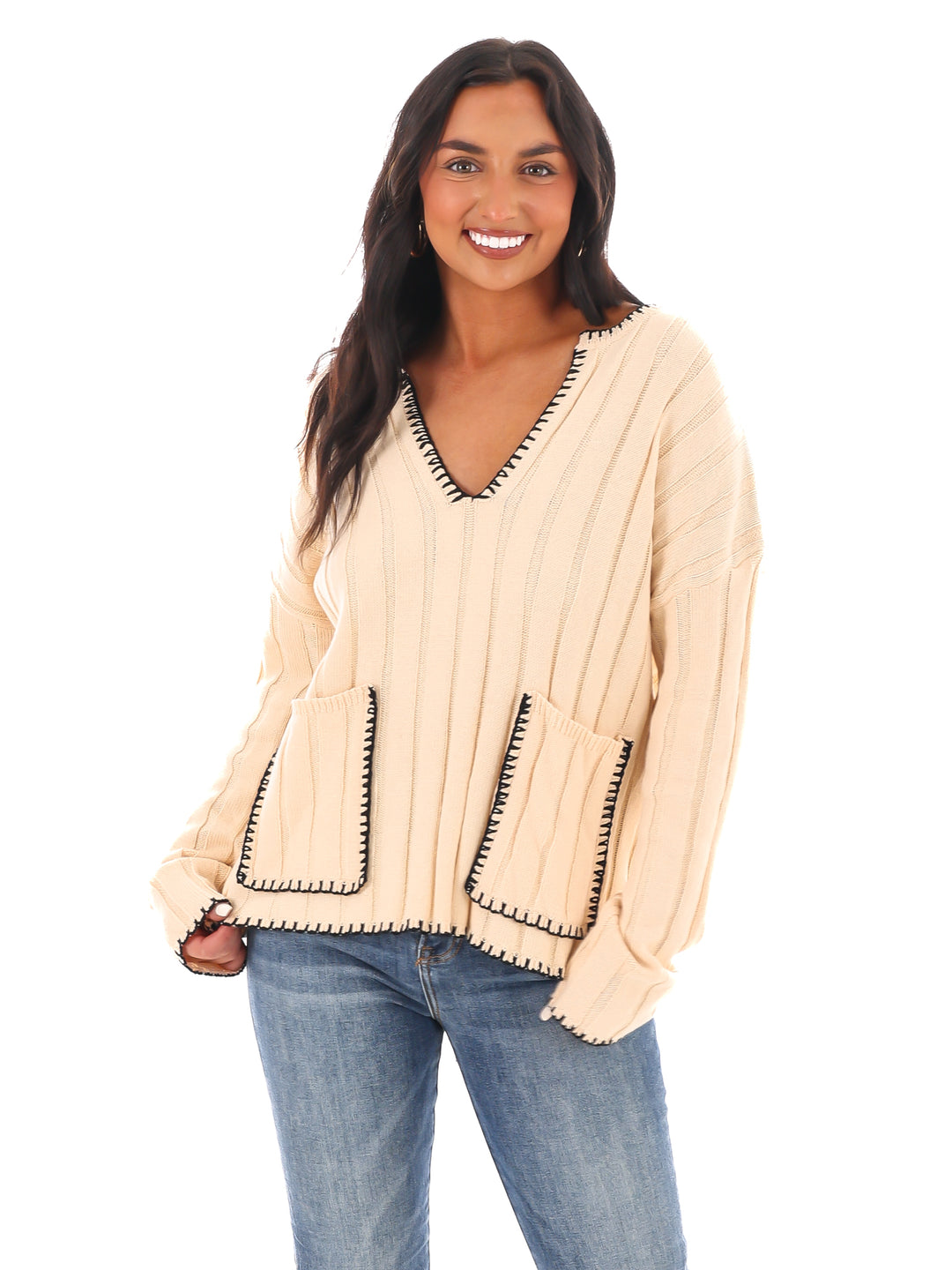 Ribbed Bliss Knit Sweater