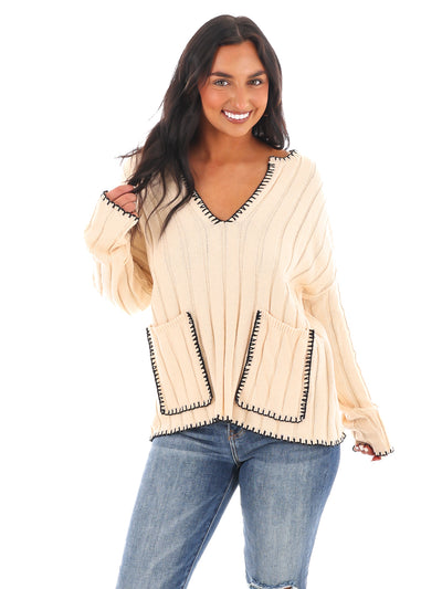 Ribbed Bliss Knit Sweater