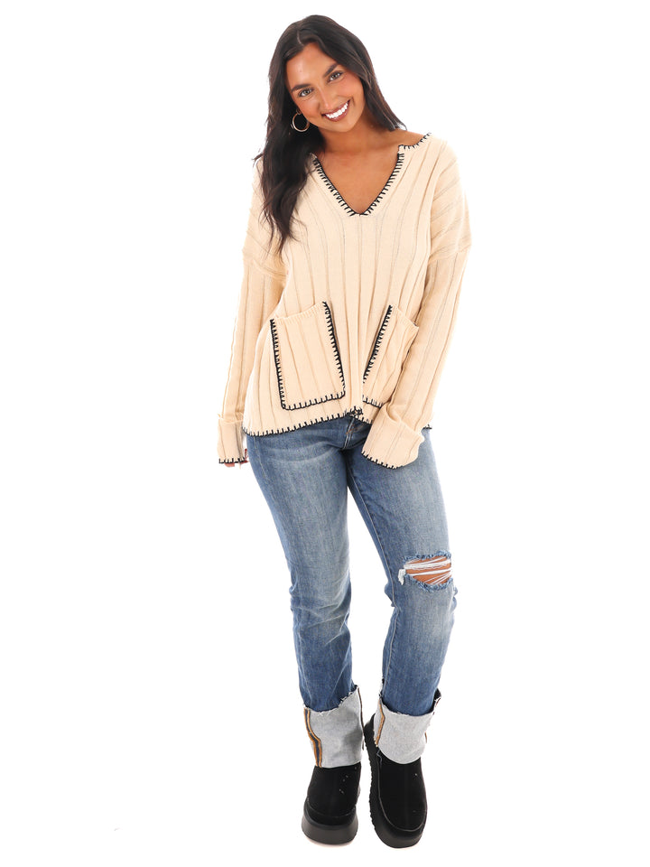 Ribbed Bliss Knit Sweater