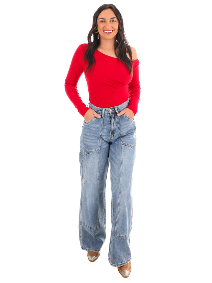 All She Wants One Shoulder Bodysuit