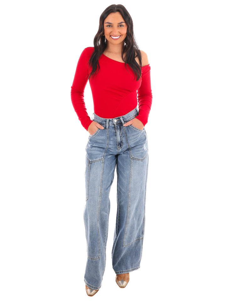 All She Wants One Shoulder Bodysuit