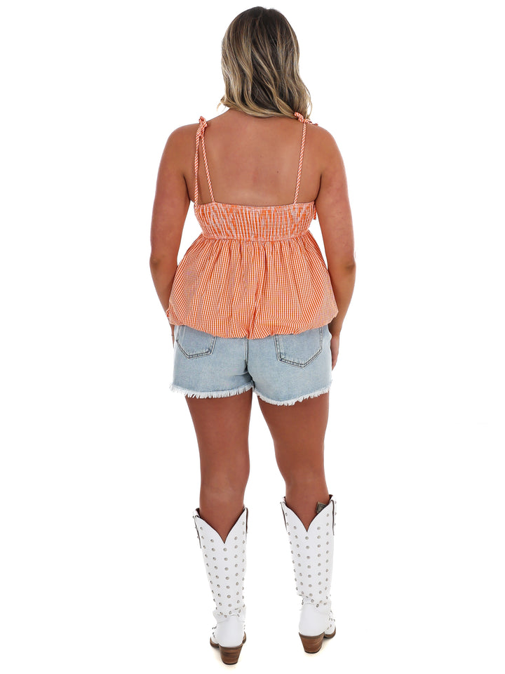 Vols Victory Bubble Hem Top