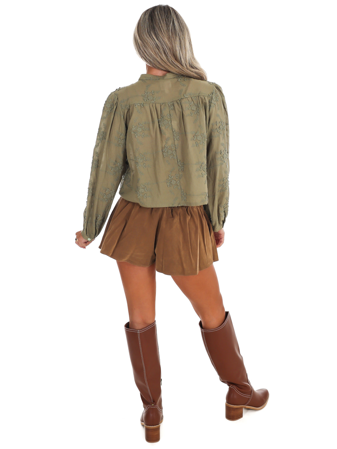 Meadow Bloom Floral Button Top