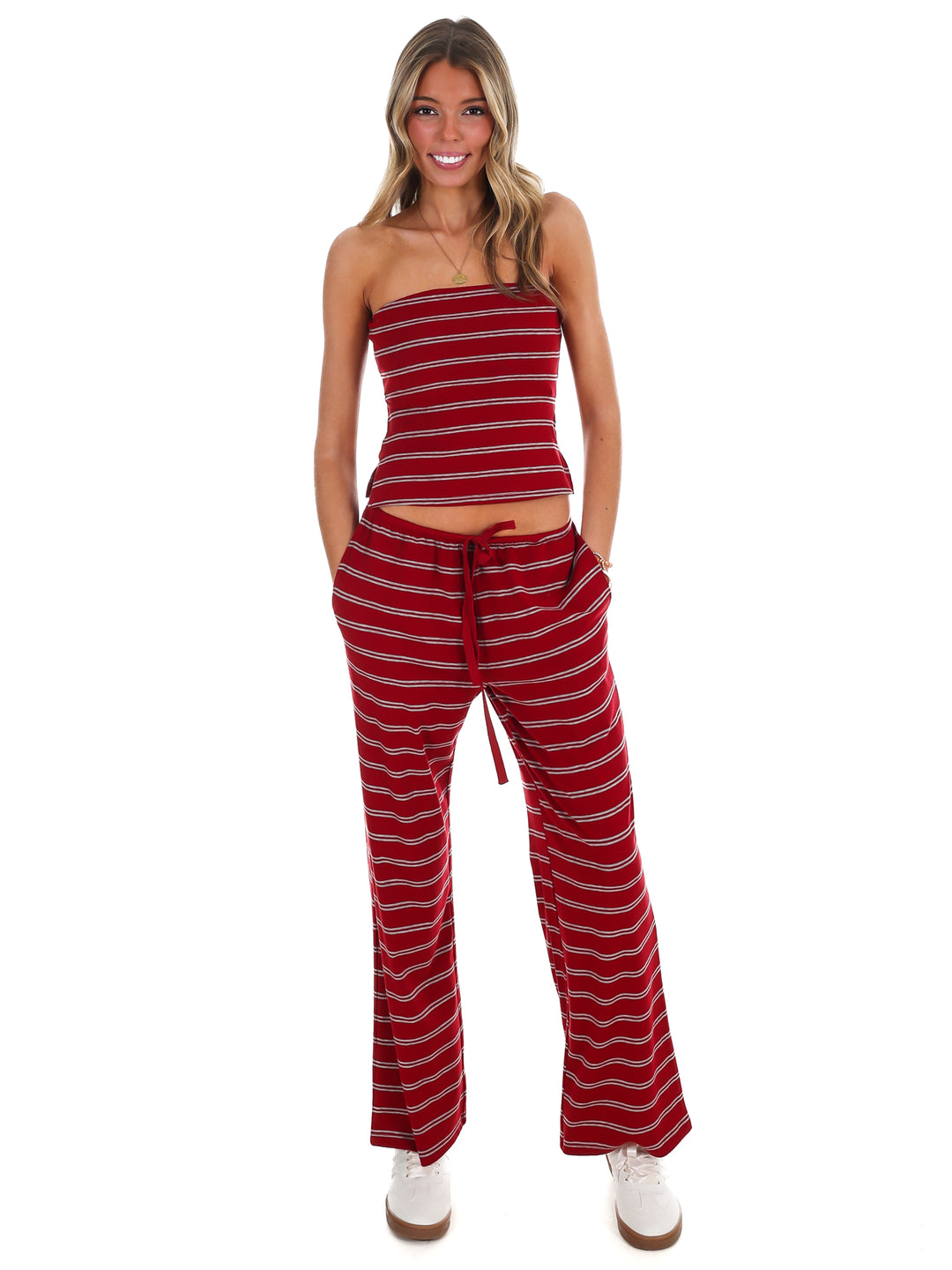 Along the Lines Stripe Two Piece Set