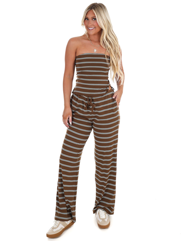 Along the Lines Stripe Two Piece Set