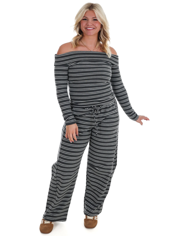 Comfy Season Stripe Two Piece Set