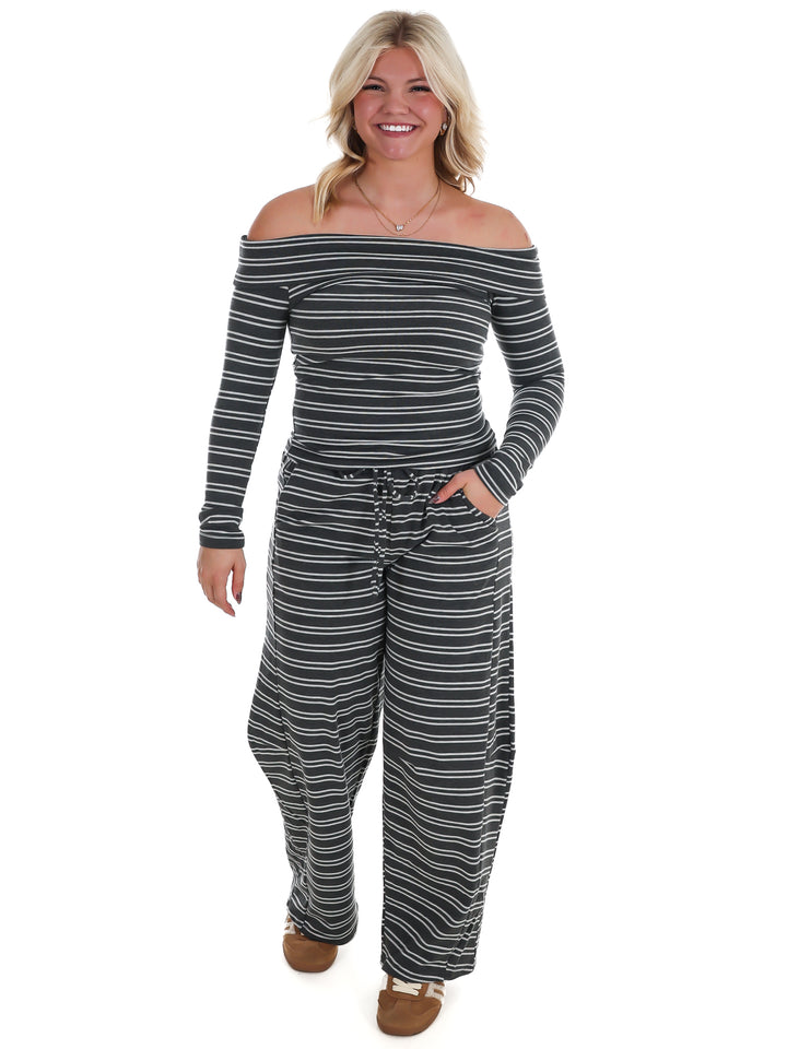 Comfy Season Stripe Two Piece Set