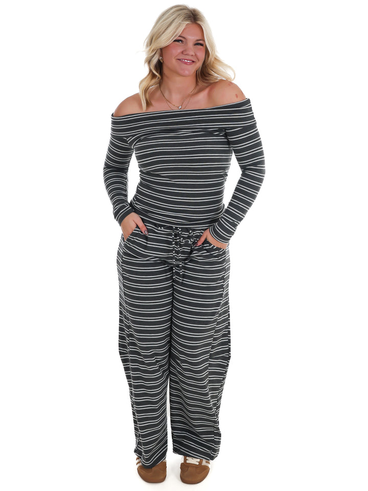 Comfy Season Stripe Two Piece Set