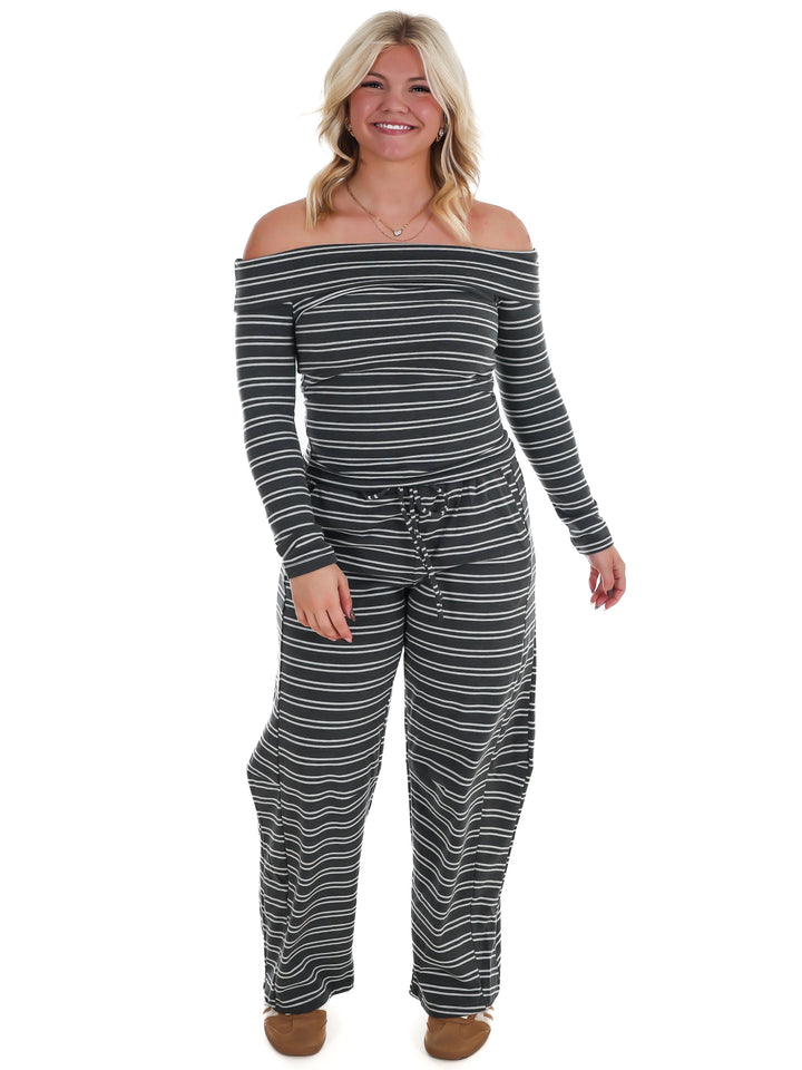 Comfy Season Stripe Two Piece Set
