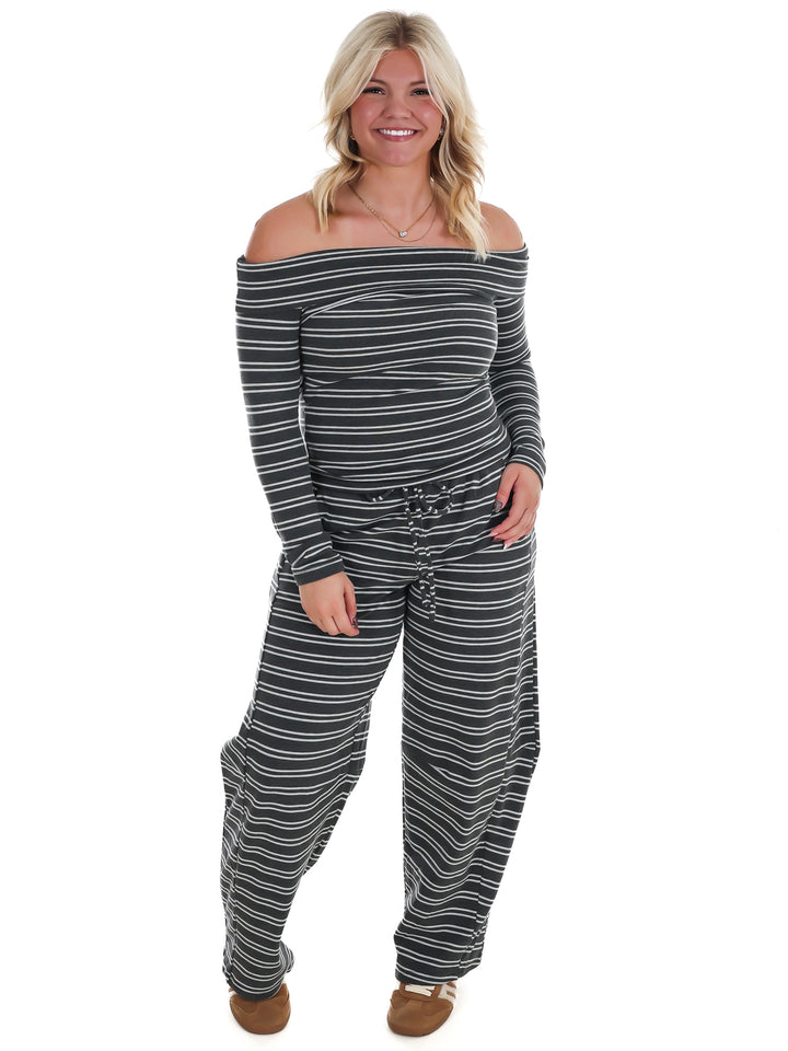 Comfy Season Stripe Two Piece Set