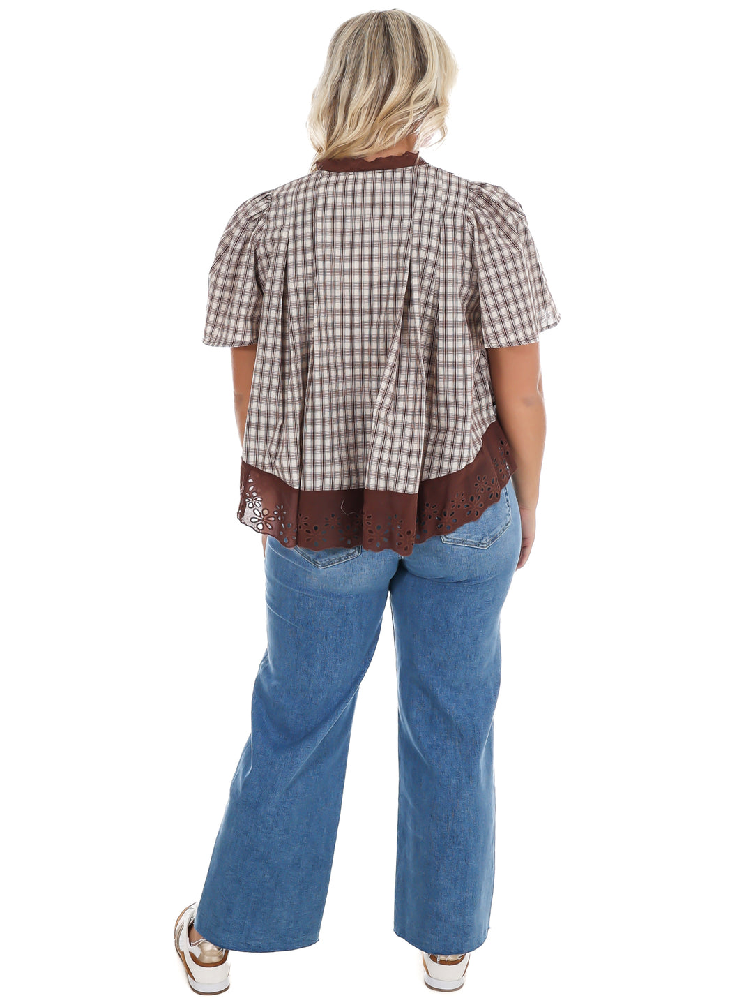 Brown Sugar Plaid Top
