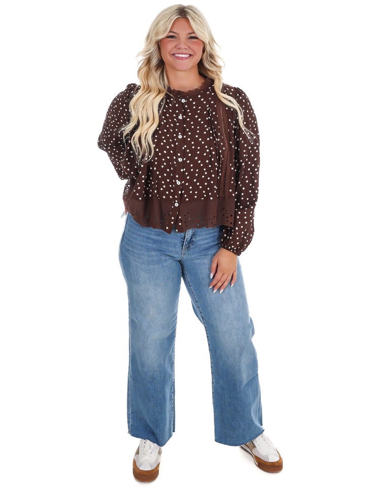 Heirloom Lane Polka Dot Top