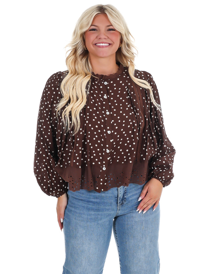 Heirloom Lane Polka Dot Top