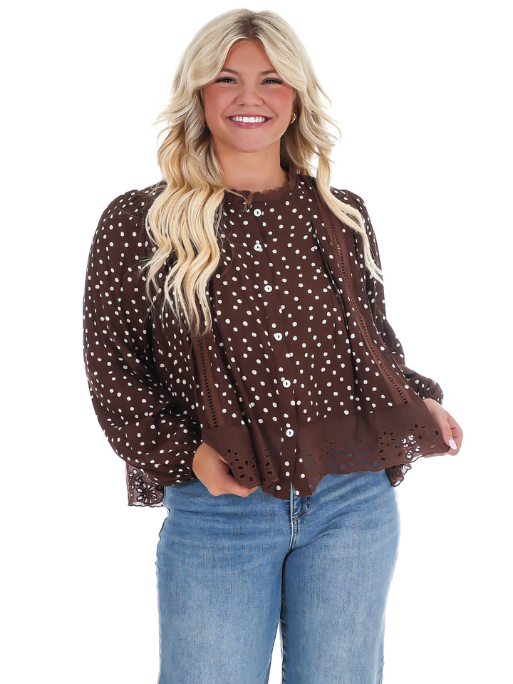 Heirloom Lane Polka Dot Top