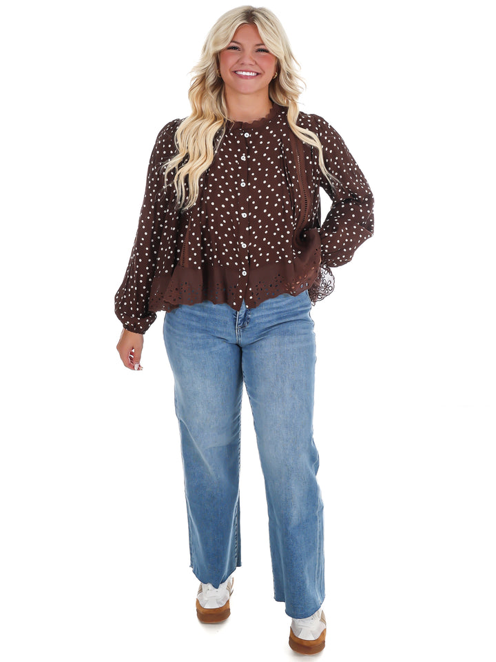 Heirloom Lane Polka Dot Top