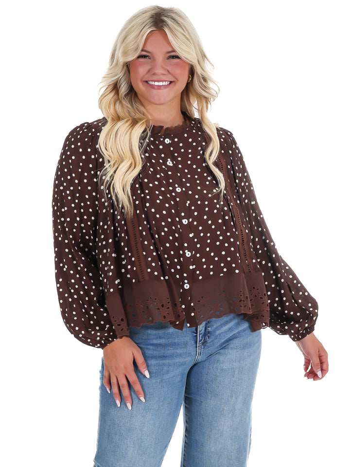 Heirloom Lane Polka Dot Top