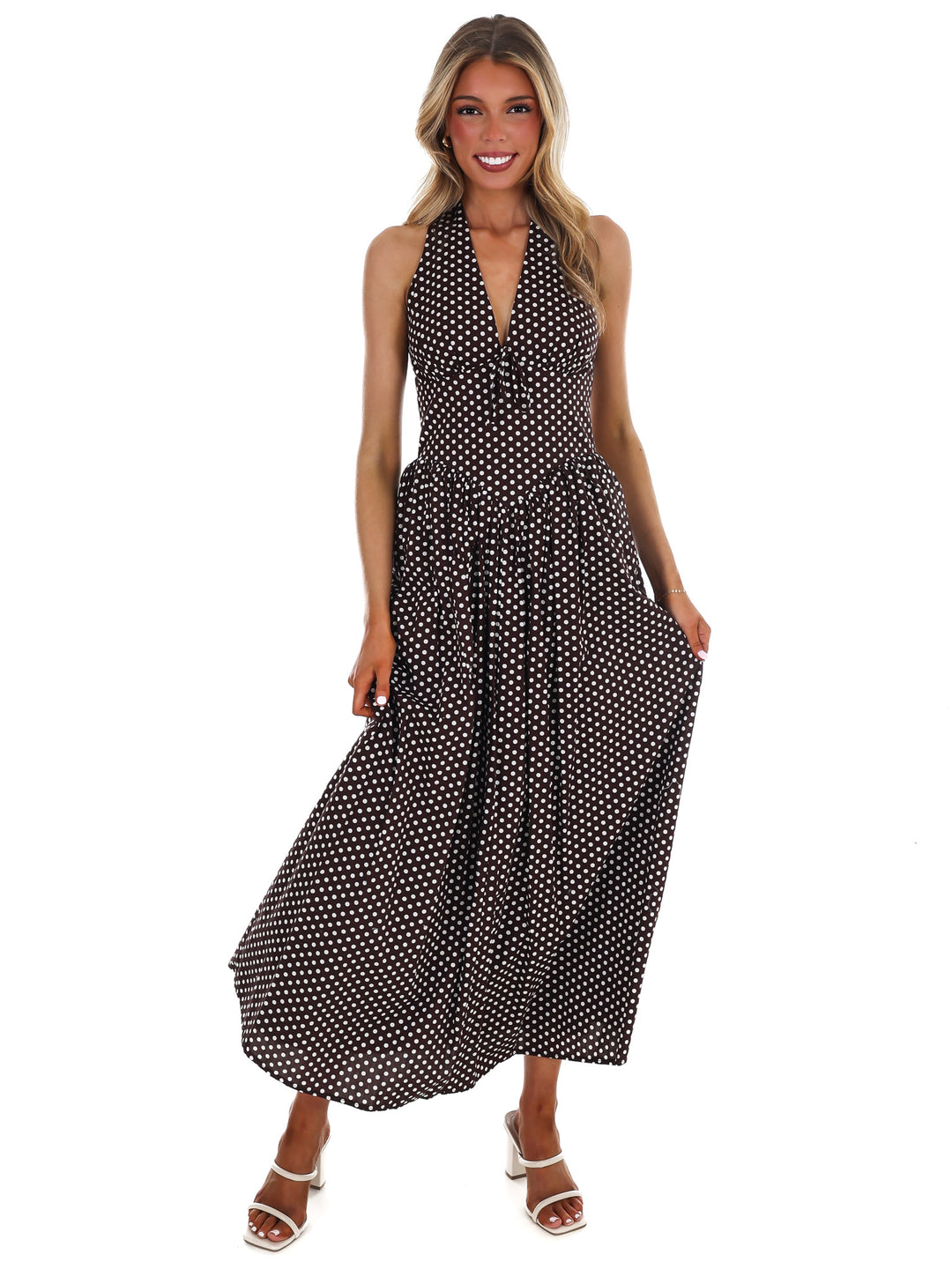 Dotted in Dreams Maxi Dress