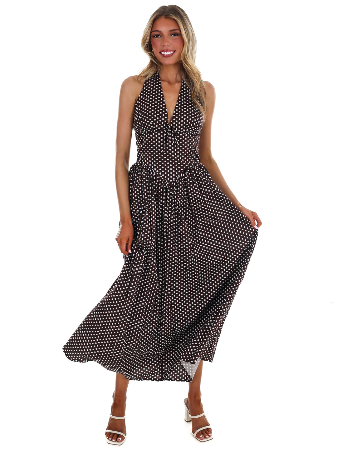Dotted in Dreams Maxi Dress