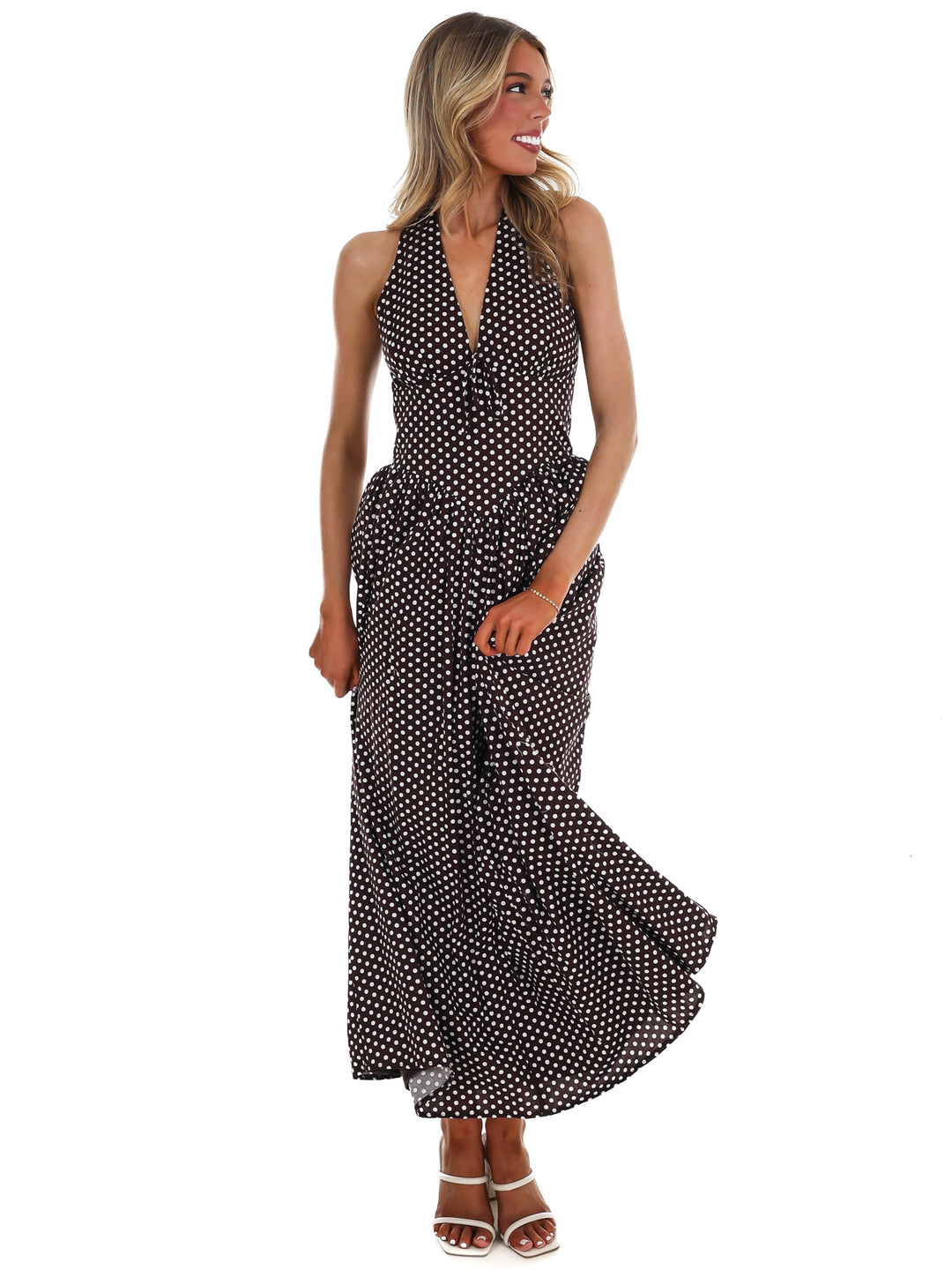 Dotted in Dreams Maxi Dress