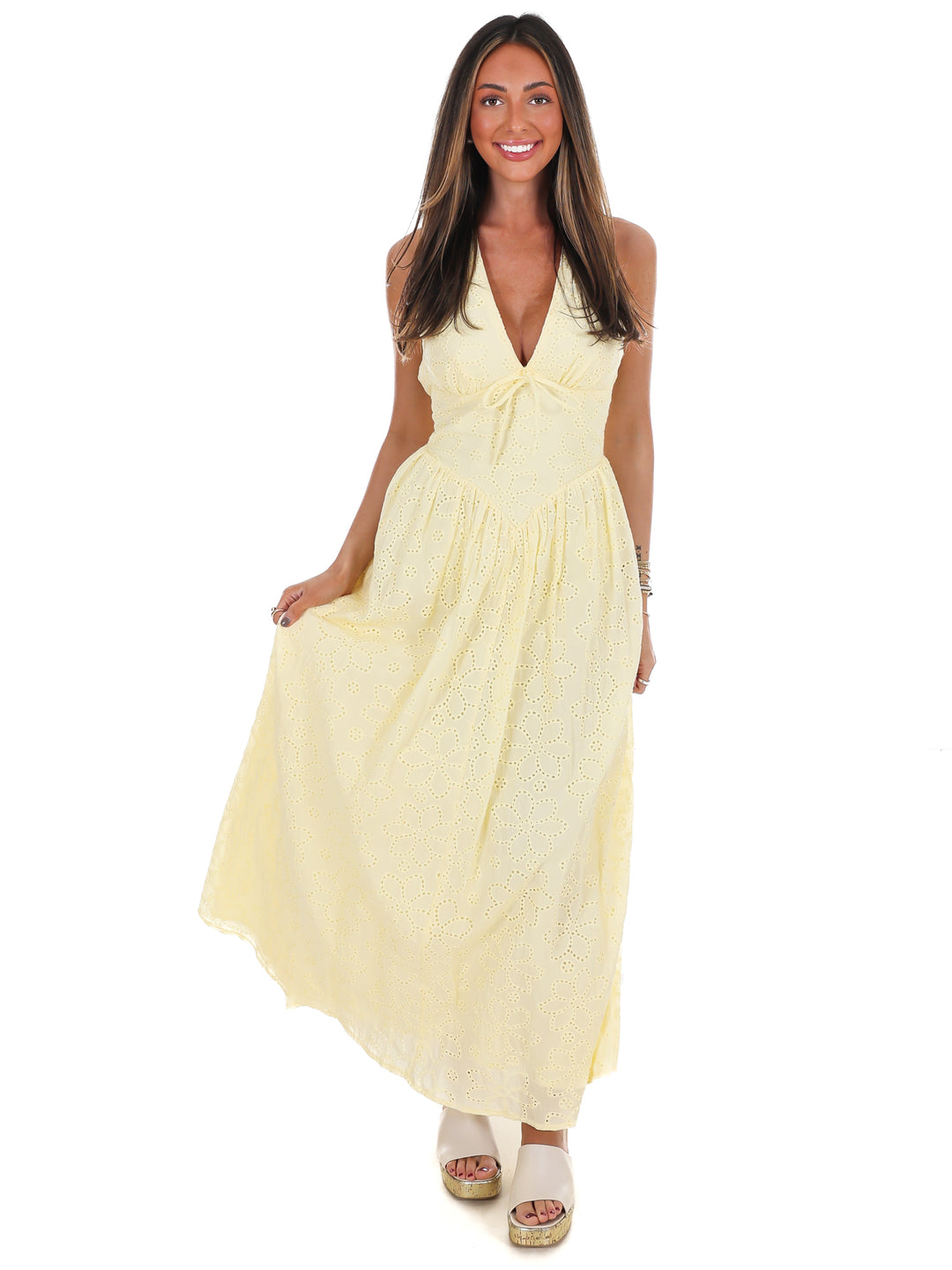 Daybreak Eyelet Midi Dress